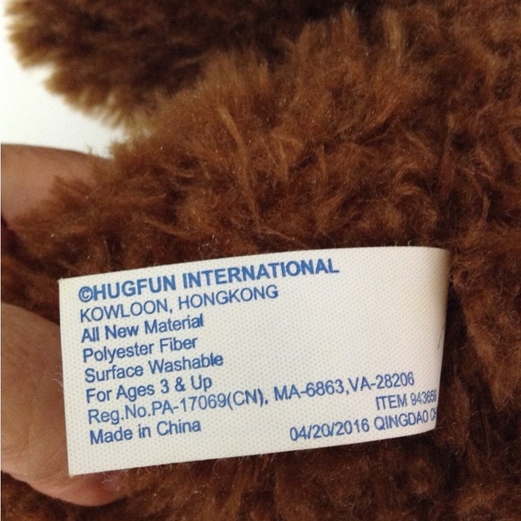 Cuddly Brown Plush Bear with Bow - Picture 4 of 5